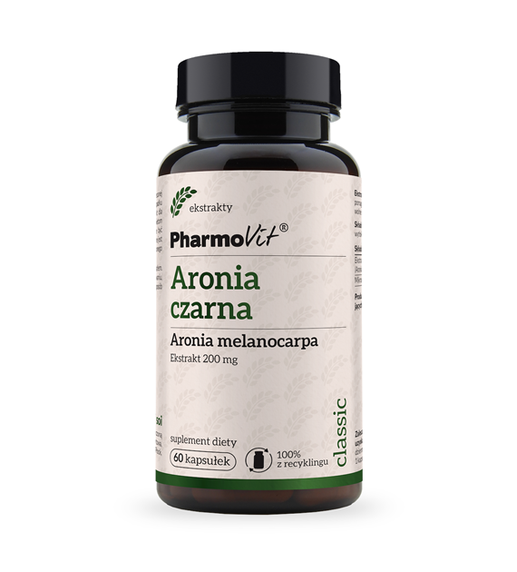 Aronia czarna Aronia melanocarpa 20:1 200 mg 60 kaps | Classic Pharmovit
