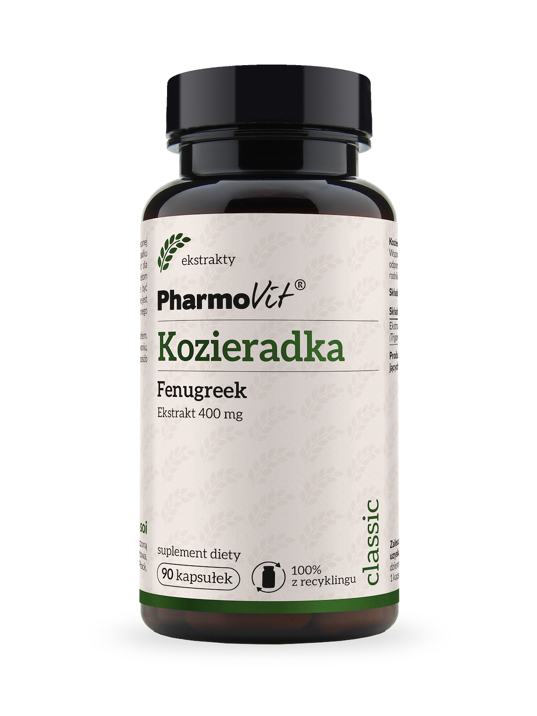 Kozieradka Fenugreek 400 mg 90 kaps | Classic Pharmovit