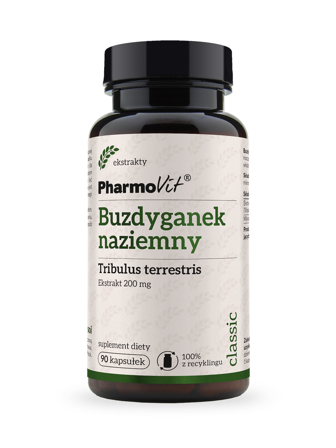 Buzdyganek naziemny Tribulus terrestris 200 mg 90 kaps | Classic Pharmovit