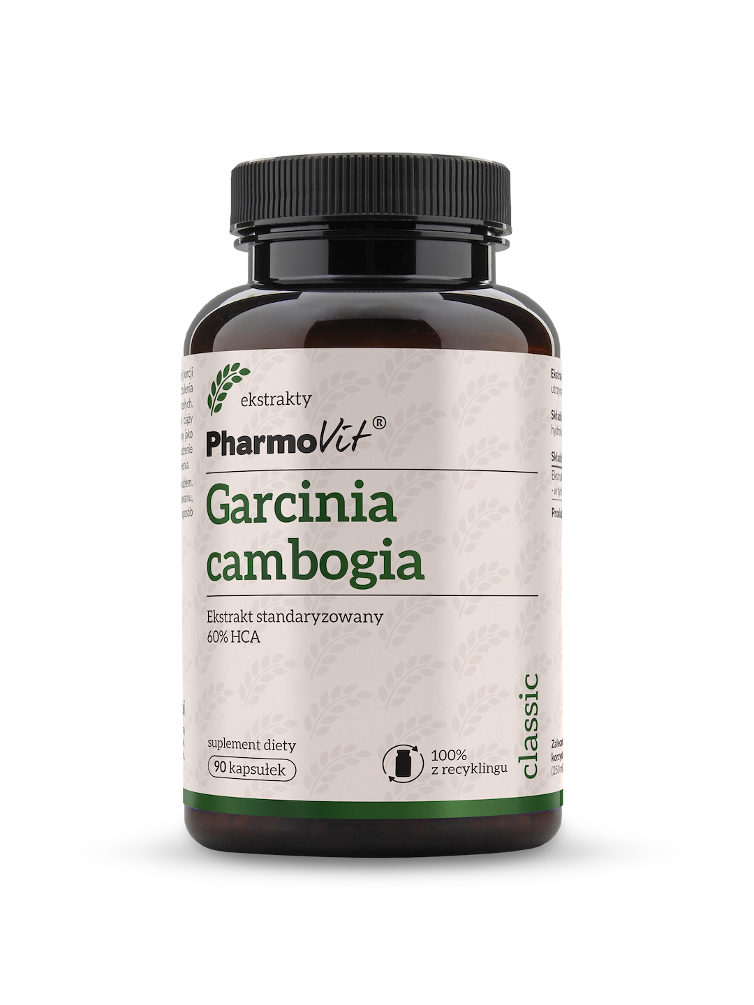 Garcinia cambogia Ekstrakt standaryzowany 60% HCA 90 kaps | Classic Pharmovit