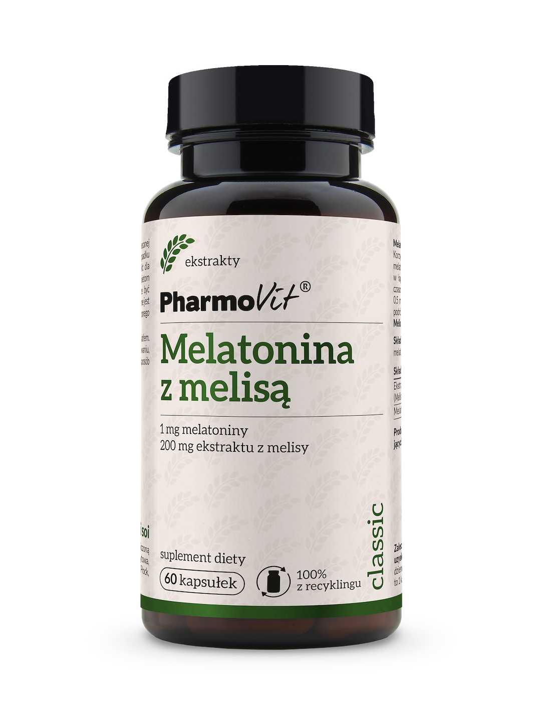 Melatonina z melisą 60 kaps | Classic Pharmovit