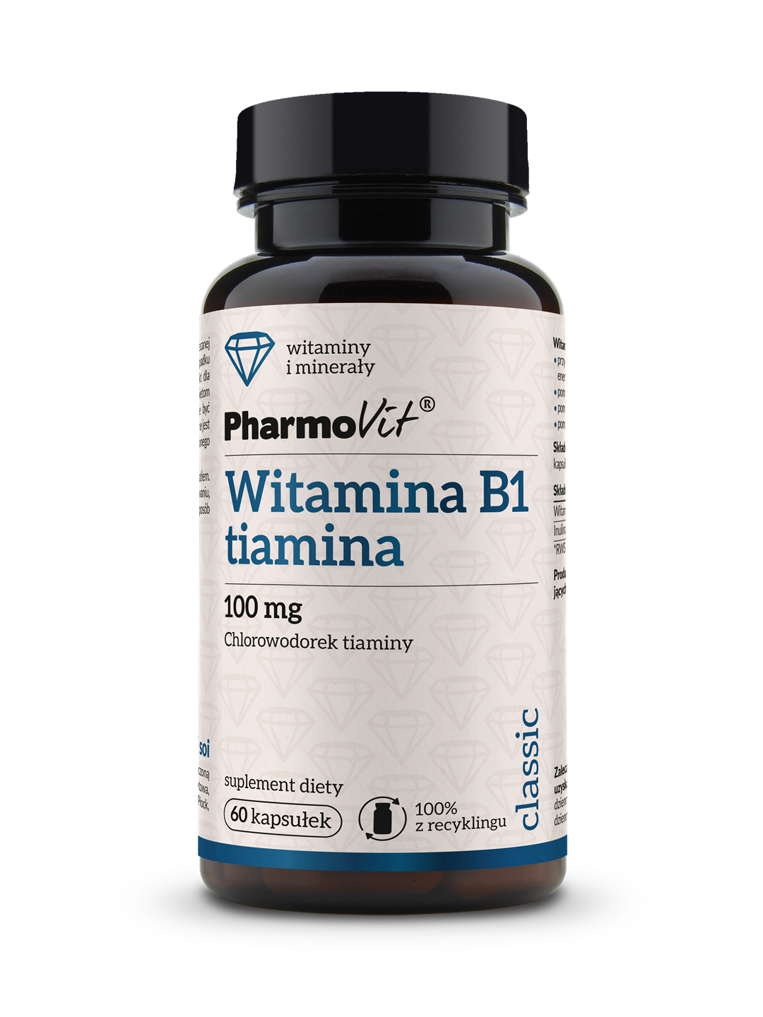 B1 tiamina 100 mg 60 kaps | Classic Pharmovit