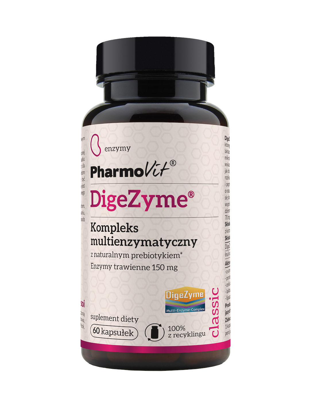 Digezyme® Kompleks multienzymatyczny 150 mg 60 kaps | Classic Pharmovit