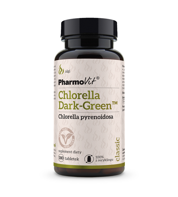 Chlorella DARK-GREEN™ 180 tabl vege | Classic Pharmovit