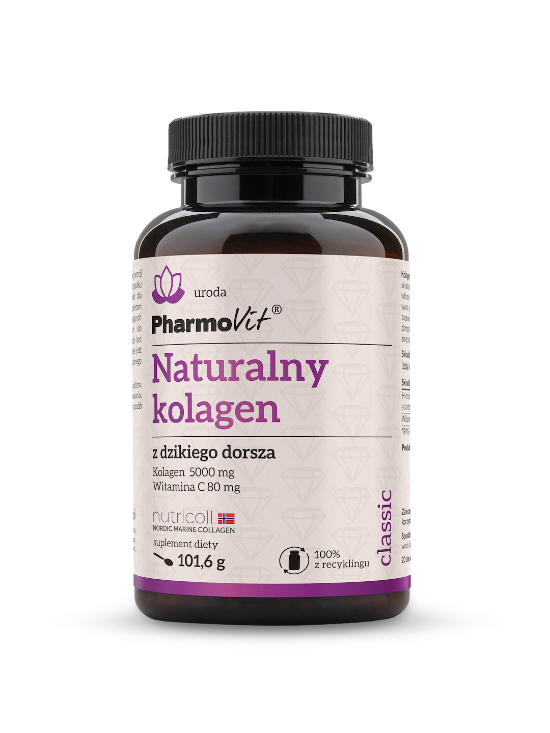 Naturalny kolagen z dzikiego dorsza proszek 101,6 g | Classic Pharmovit