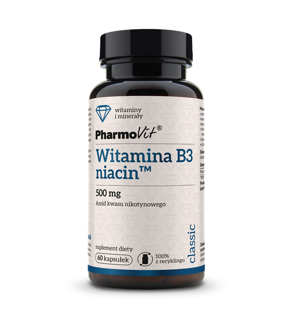 B3 niacin™ amid kwasu nikotynowego 500 mg 60 kaps | Classic Pharmovit