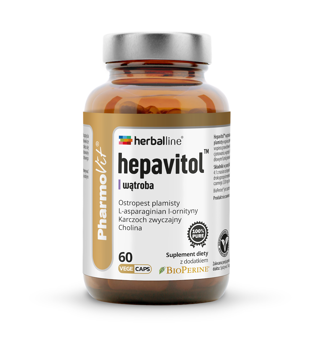 Hepavitol™ wątroba 60 vege kaps | Herballine™ Pharmovit