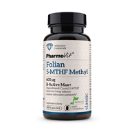 Folian 5-MTHF Methyl 600 µg B-Active Max+ 60 kaps | Classic Pharmovit