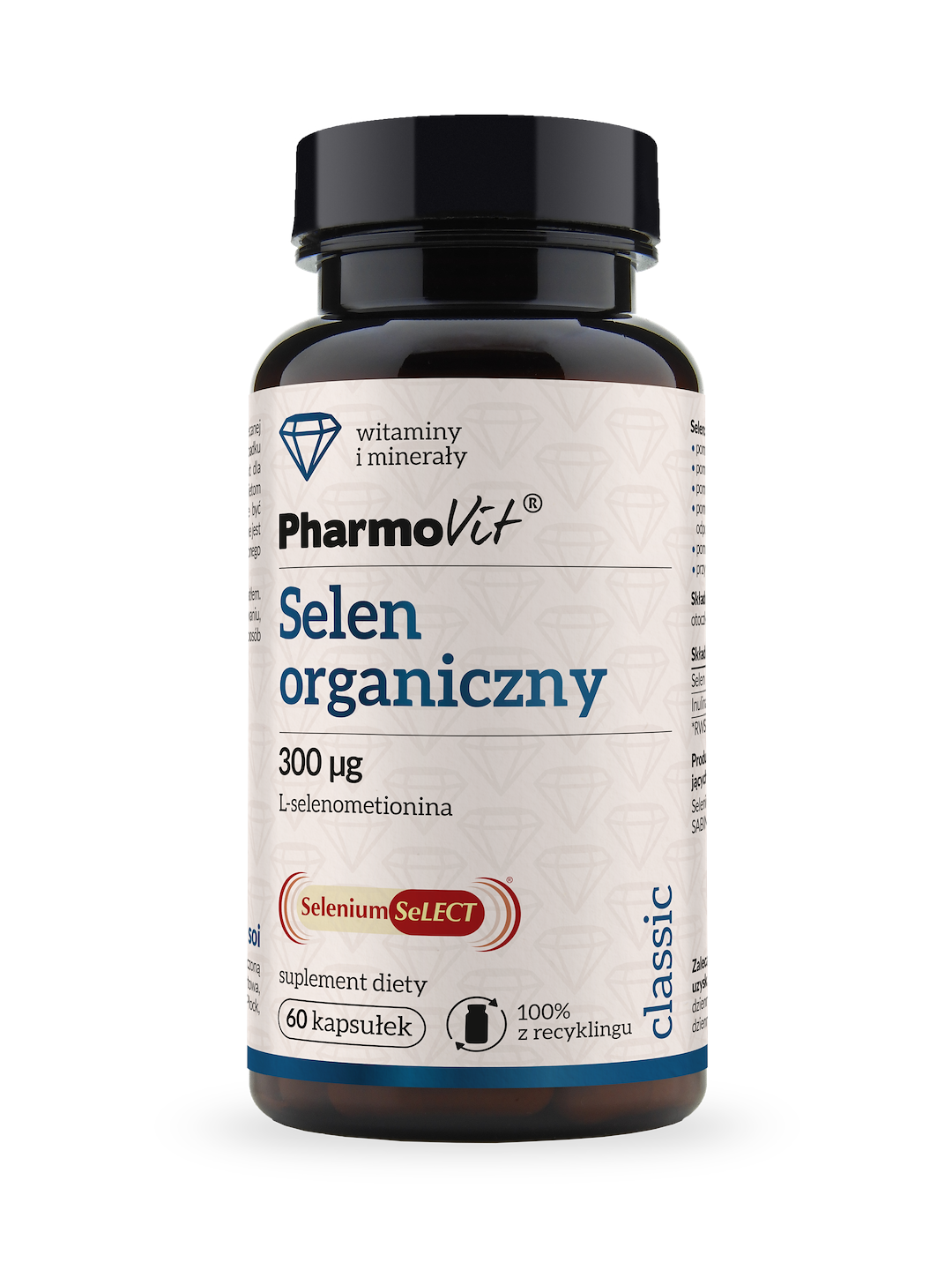 Selen organiczny L-selenometionina 300 µg 60 kaps | Classic Pharmovit