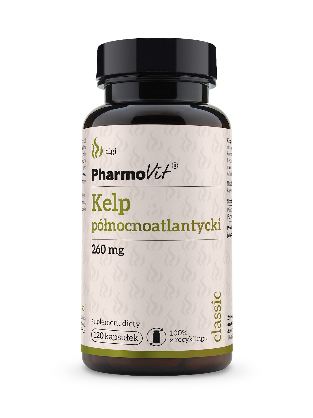 Kelp północnoatlantycki 260 mg 120 kaps | Classic Pharmovit