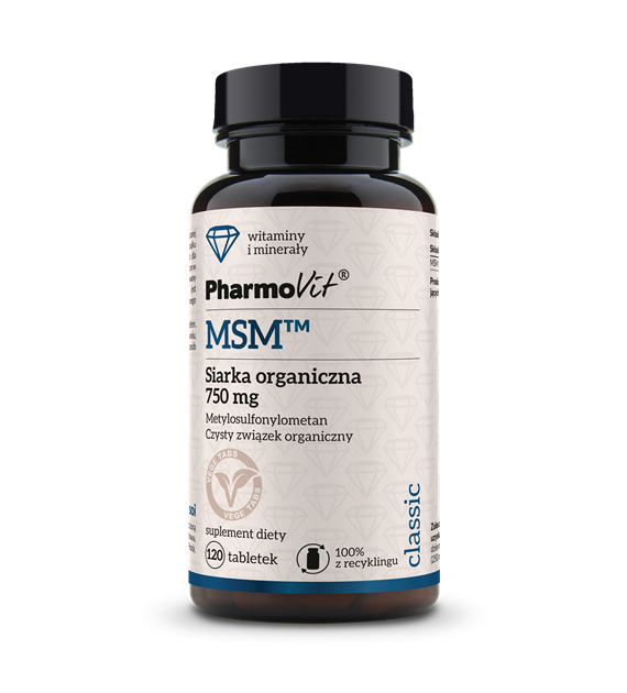 MSM™ Siarka organiczna 750 mg 120 tab | Classic Pharmovit