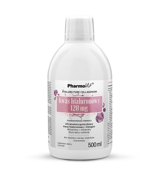 Kwas hialuronowy 120 mg Zaawansowana formuła płyn 500 ml | Pharmovit