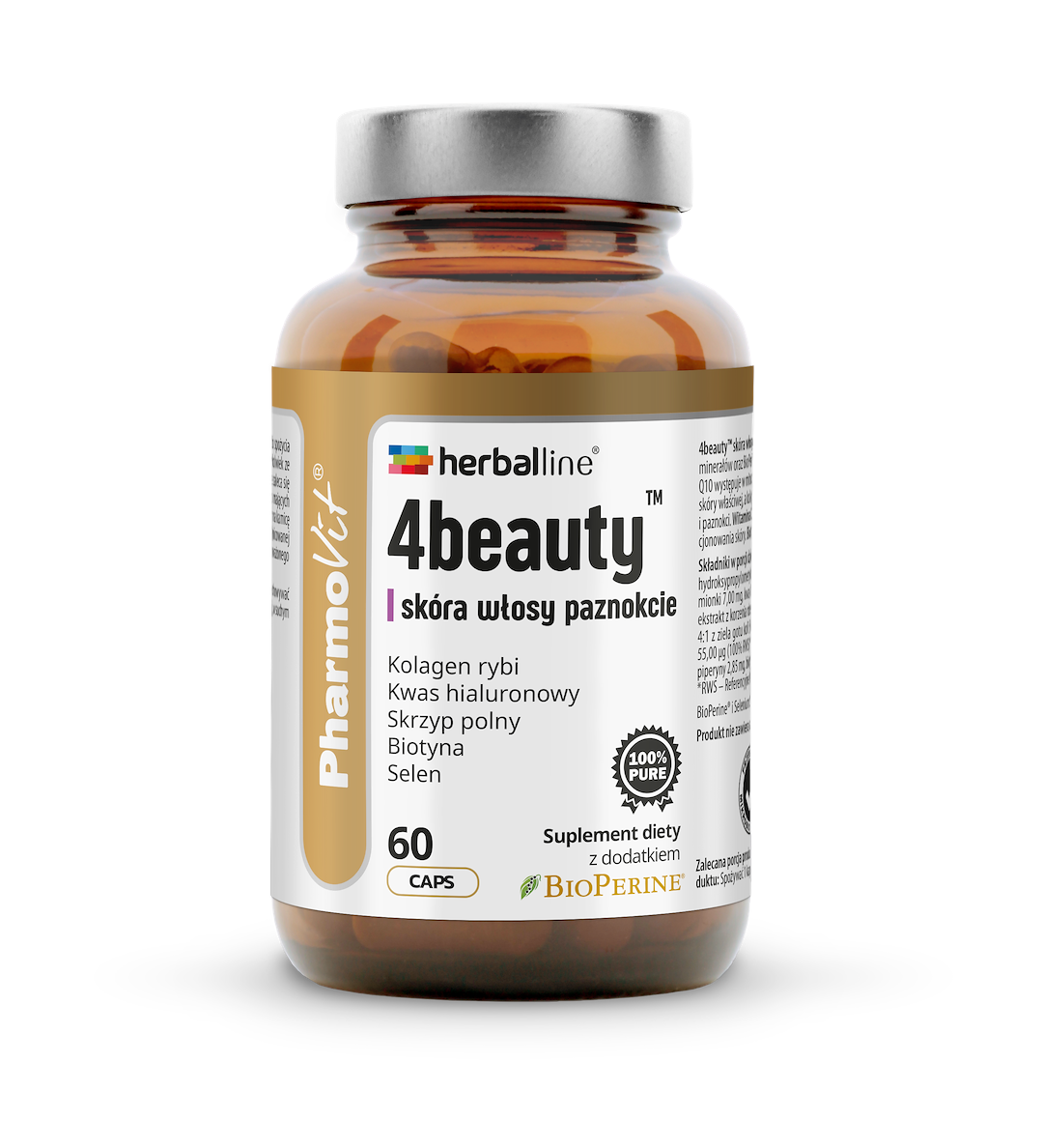 4beauty™ skóra włosy paznokcie 60 kaps | Herballine™ Pharmovit