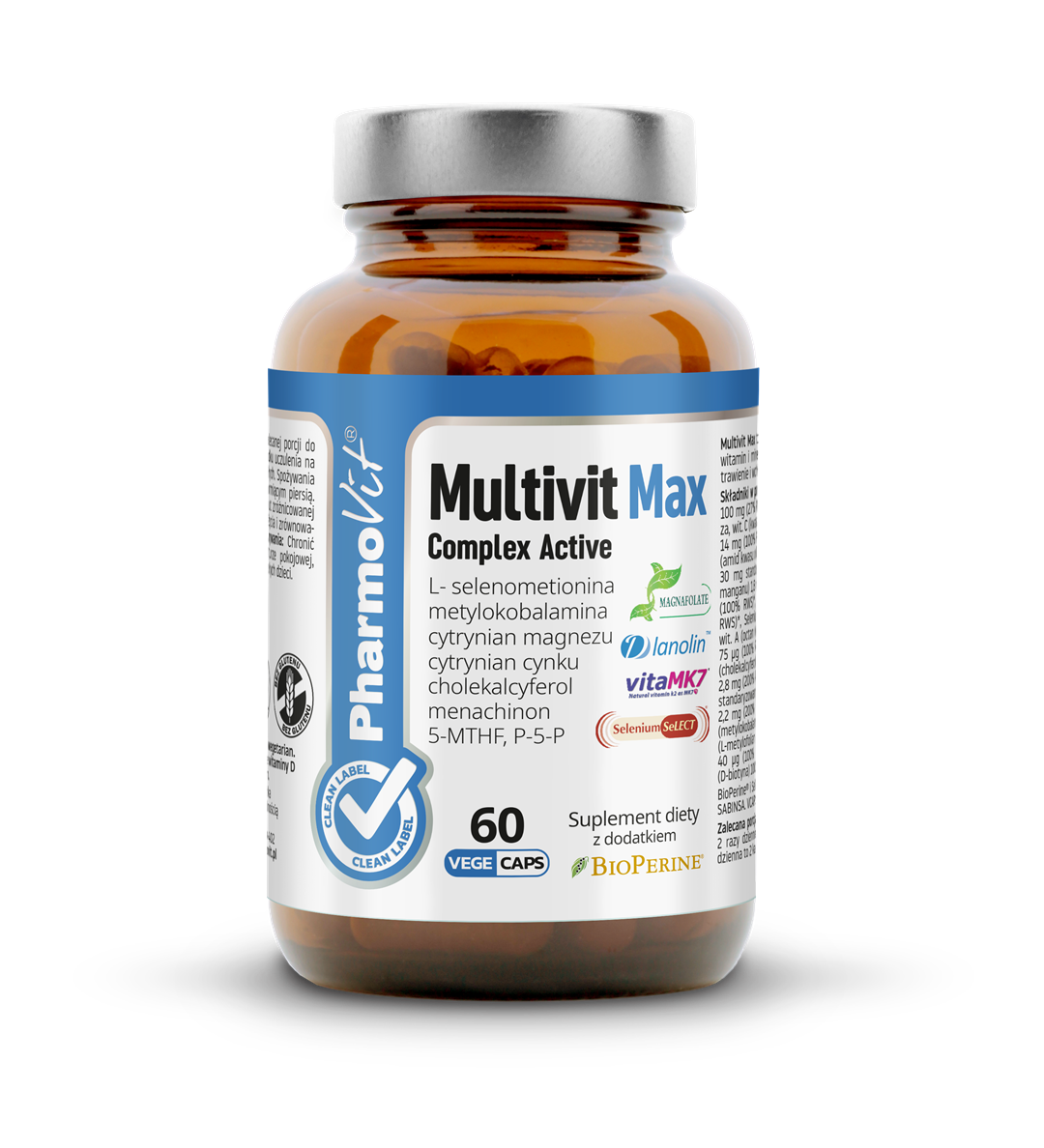 Multivit Max Complex Active 60 kaps Vege | Clean Label Pharmovit