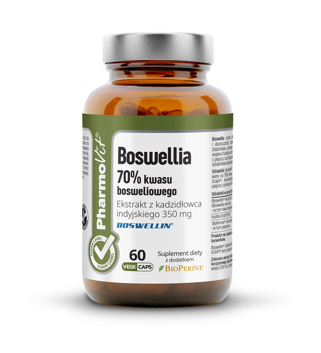 Boswellia 70% kwasu bosweliowego 60 kaps Vege | Clean Label Pharmovit