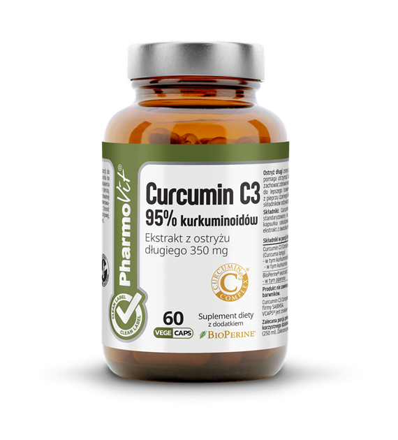 Curcumin C3 95% kurkuminoidów 60 kaps Vege | Clean Label Pharmovit