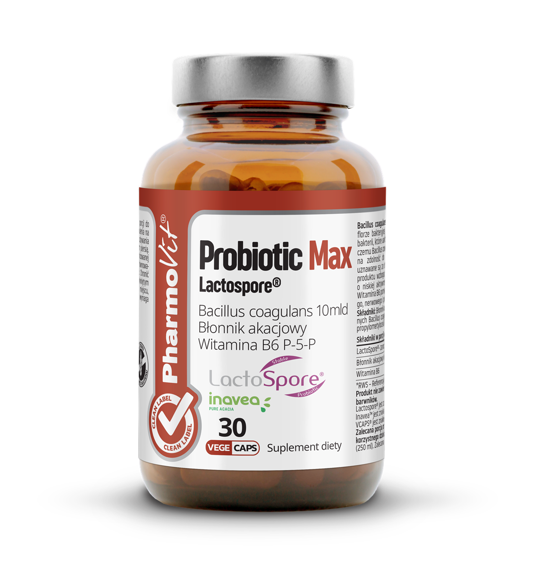 Probiotic Max Lactospore® 30 kaps Vege | Clean Label Pharmovit