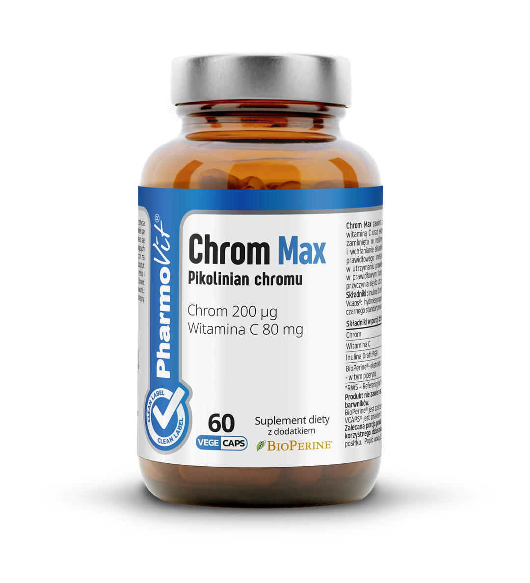 Chrom Max 200 µg 60 kaps Vege | Clean Label Pharmovit