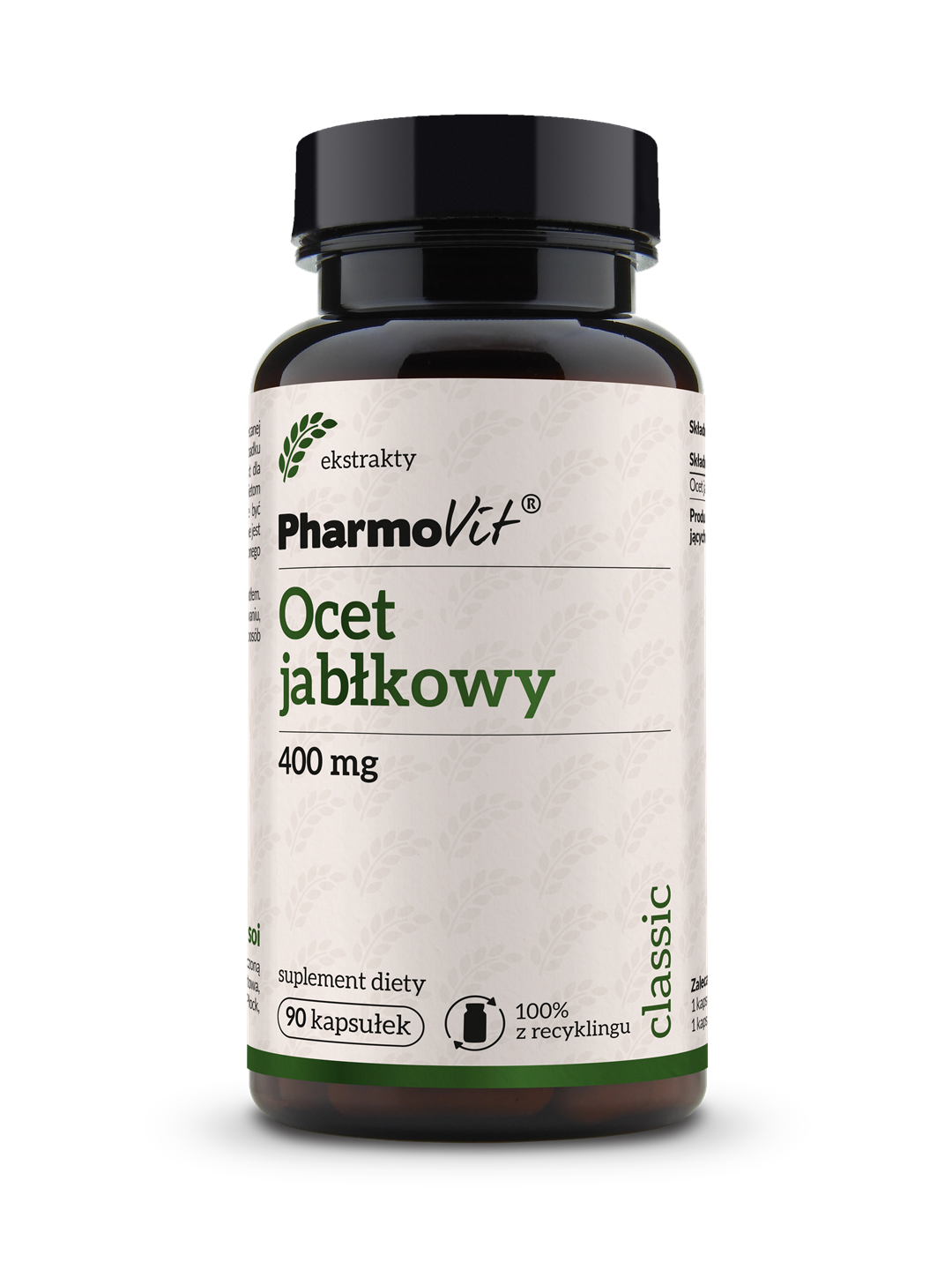 Ocet jabłkowy 400 mg 90 kaps | Classic Pharmovit