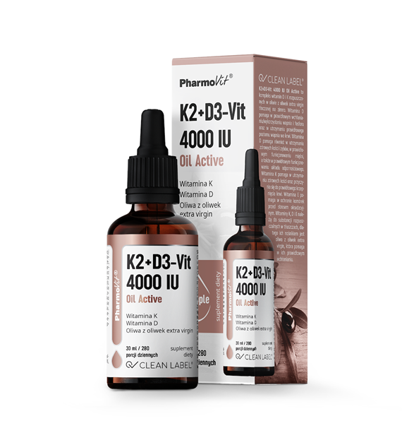 K2+D3-Vit 4000 IU Oil Active 30 ml | Clean Label Pharmovit