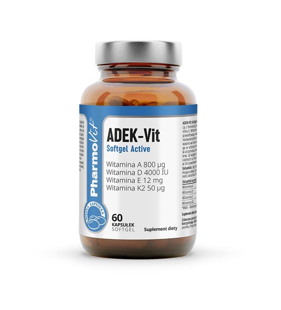 ADEK-Vit Softgel Active 60 kaps | Clean Label Pharmovit