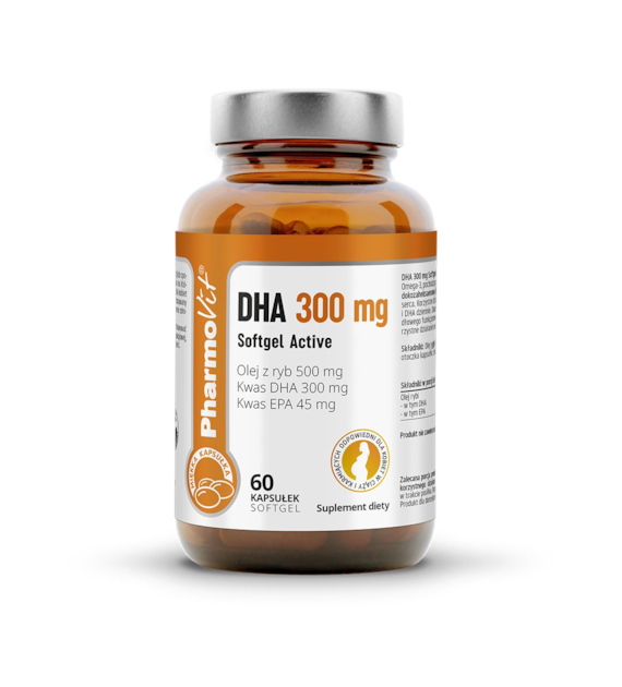 DHA 300 mg Softgel Active 60 kaps | Clean Label Pharmovit