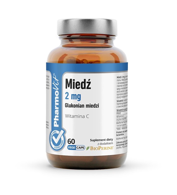 Miedź 2 mg 60 kaps Clean Label Pharmovit