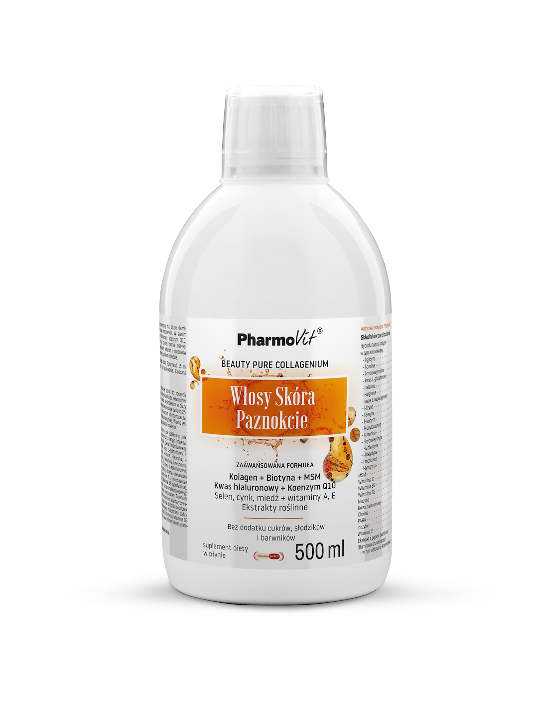 Włosy Skóra Paznokcie Zaawansowana formuła 500 ml | Pharmovit