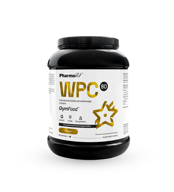 WPC 80 Koncentrat białka serwatkowego Instant (wanilia) 700 g | GymFood Pharmovit