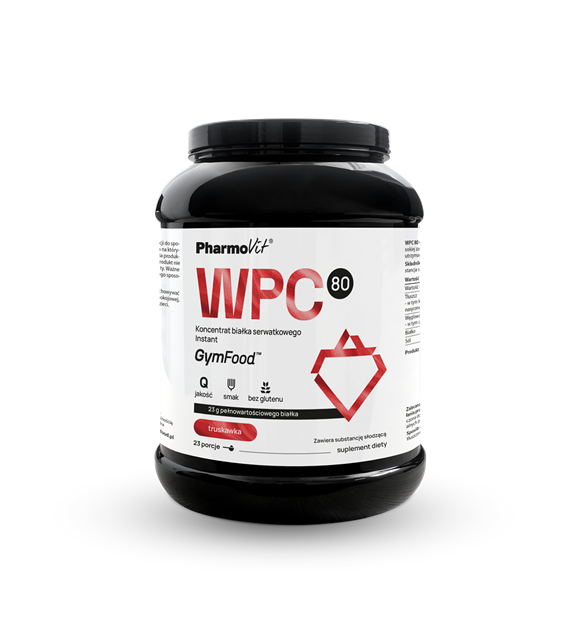 WPC 80 Koncentrat białka serwatkowego Instant (truskawka) 700 g | GymFood Pharmovit