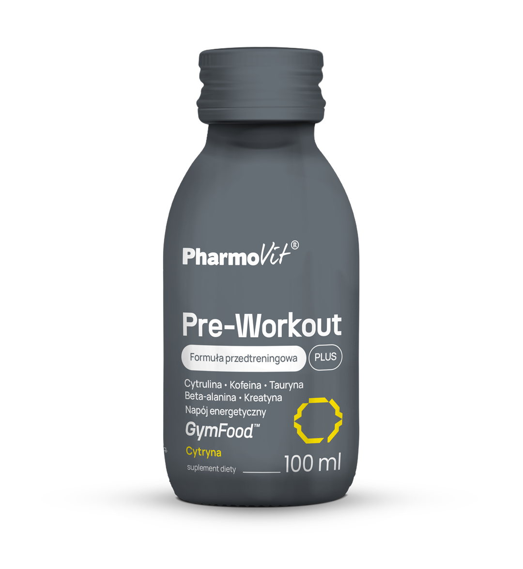 Pre-Workout Plus Formuła przedtreningowa (cytryna) 100 ml | GymFood Pharmovit