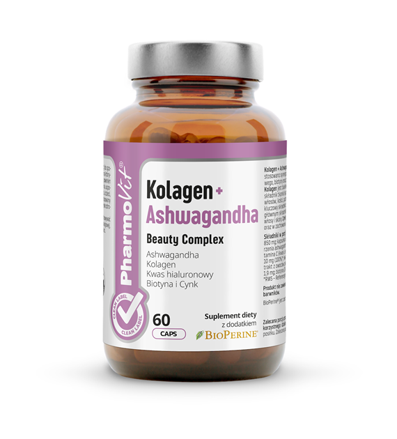 Kolagen + Ashwagandha Beauty Complex 60 kaps | Clean Label Pharmovit