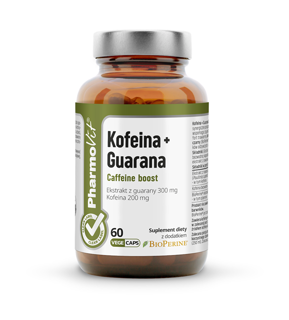 Kofeina + Guarana 60 vege kaps | Clean Label Pharmovit