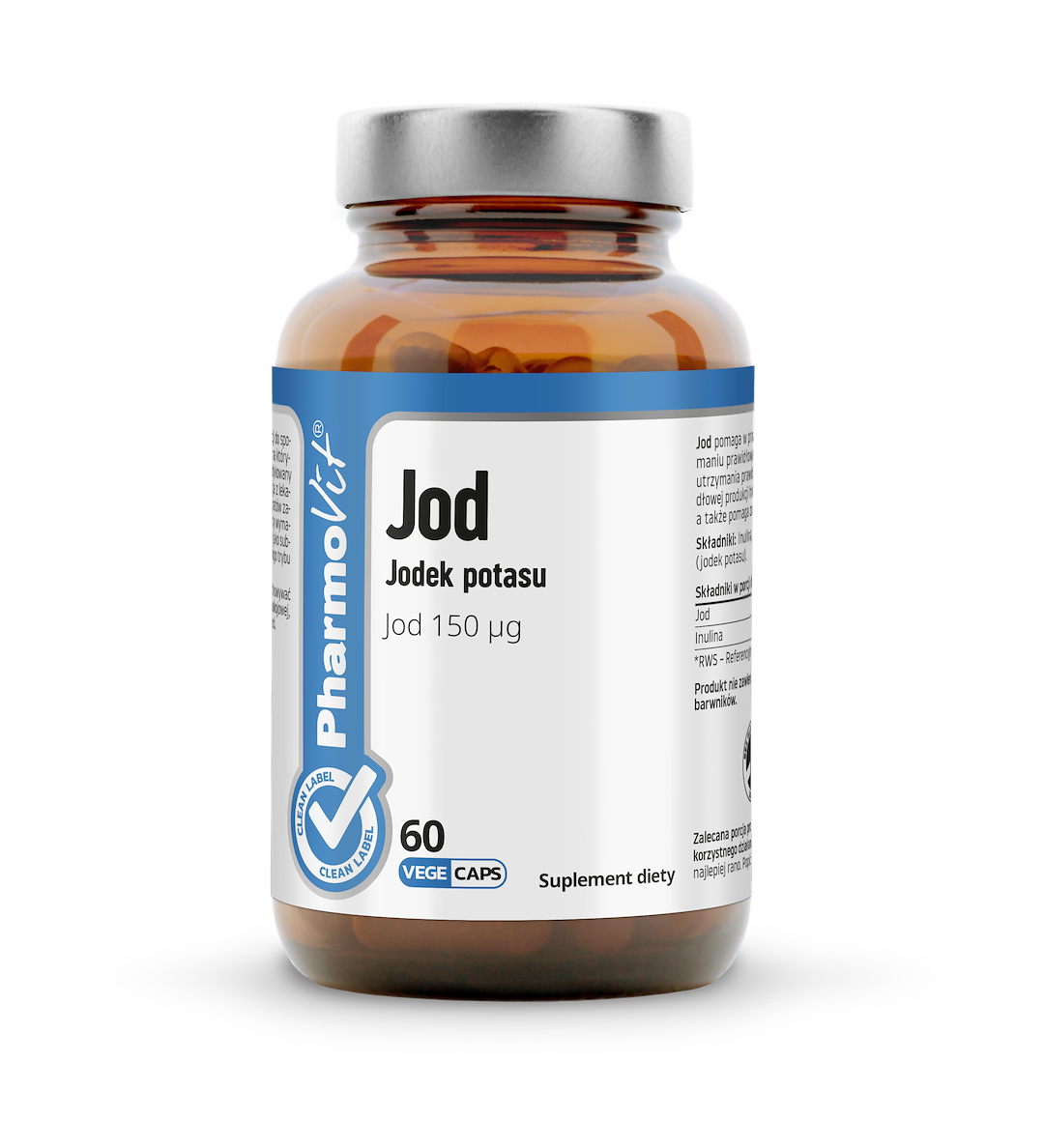 Jod jodek potasu 150 ug 60 vege kaps | Clean Label Pharmovit