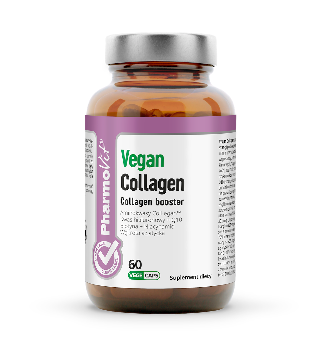 Vegan Collagen Collagen booster 60 kaps Clean Label Pharmovit