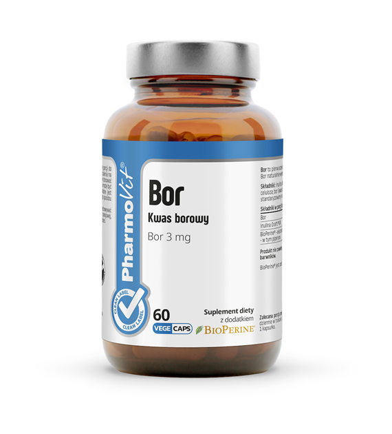 Bor Kwas borowy 3 mg 60 kaps | Clean Label Pharmovit