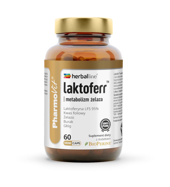 Laktoferr™ metabolizm żelaza 60 kaps | Herballine™ Pharmovit