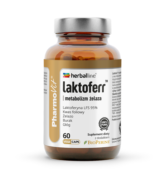 Laktoferr™ metabolizm żelaza 60 kaps | Herballine™ Pharmovit