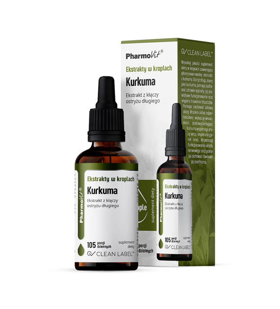 Ekstrakty w kroplach Kurkuma 30 ml | Clean Label Pharmovit