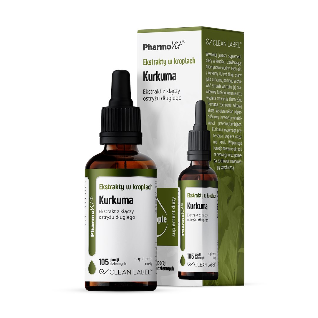 Ekstrakty w kroplach Kurkuma 30 ml | Clean Label Pharmovit