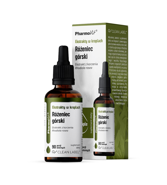Ekstrakty w kroplach Różeniec górski 30 ml | Clean Label Pharmovit
