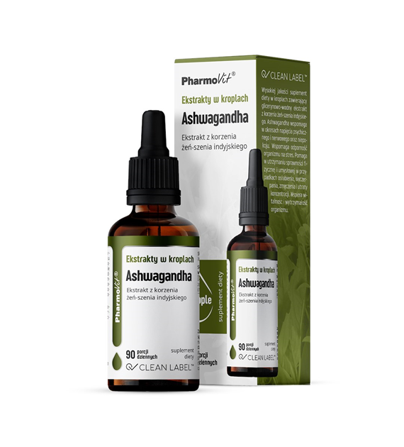 Ekstrakty w kroplach Ashwagandha 30 ml | Clean Label Pharmovit