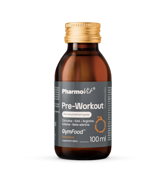 Pre-Workout Formuła przedtreningowa (pomarańcza) 100 ml | GymFood Pharmovit
