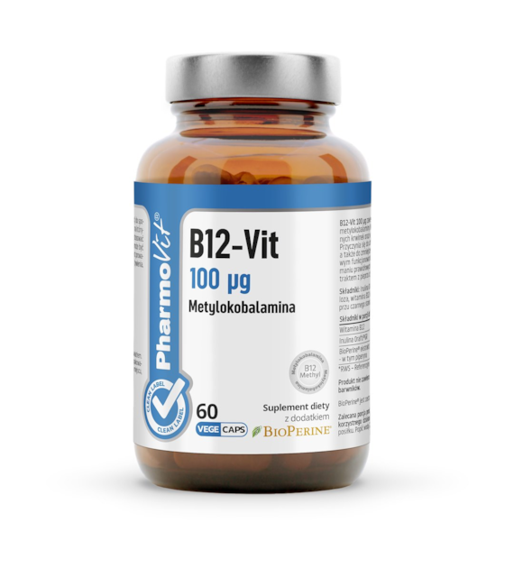 B12-Vit 100 µg 60 kaps | Clean Label Pharmovit
