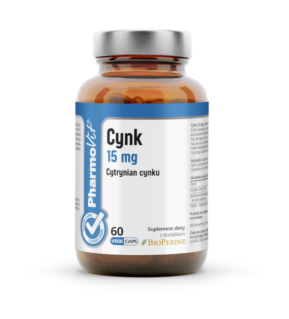 Cynk 15 mg 60 kaps | Clean Label Pharmovit