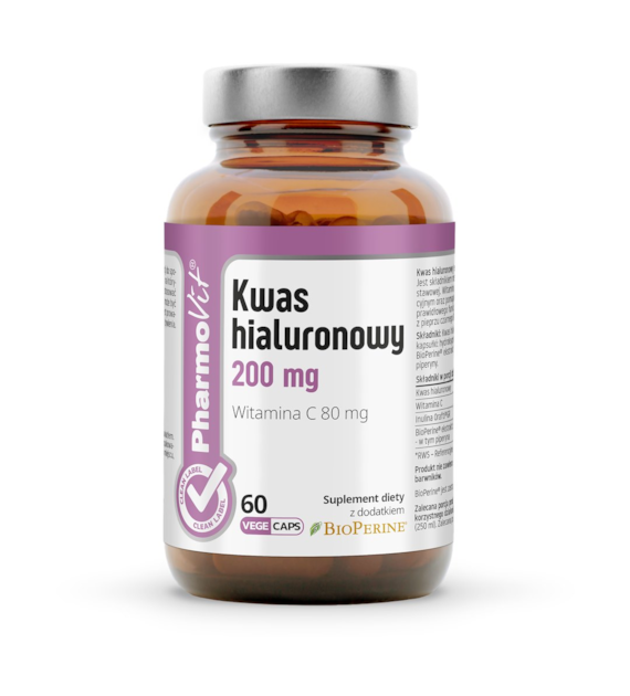 Kwas hialuronowy 200 mg 60 kaps | Clean Label Pharmovit