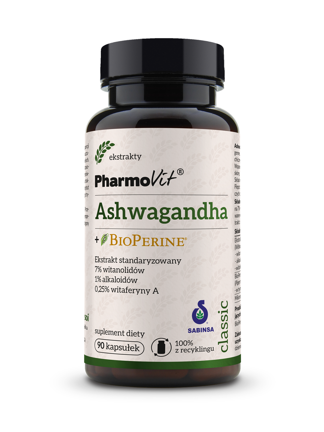 Ashwagandha + BioPerine® 90 kaps | Classic Pharmovit