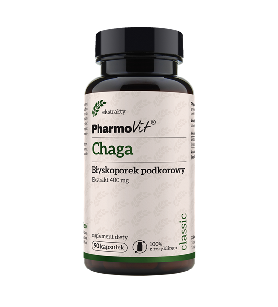 Chaga Błyskoporek podkorowy 400 mg 90 kaps | Classic Pharmovit