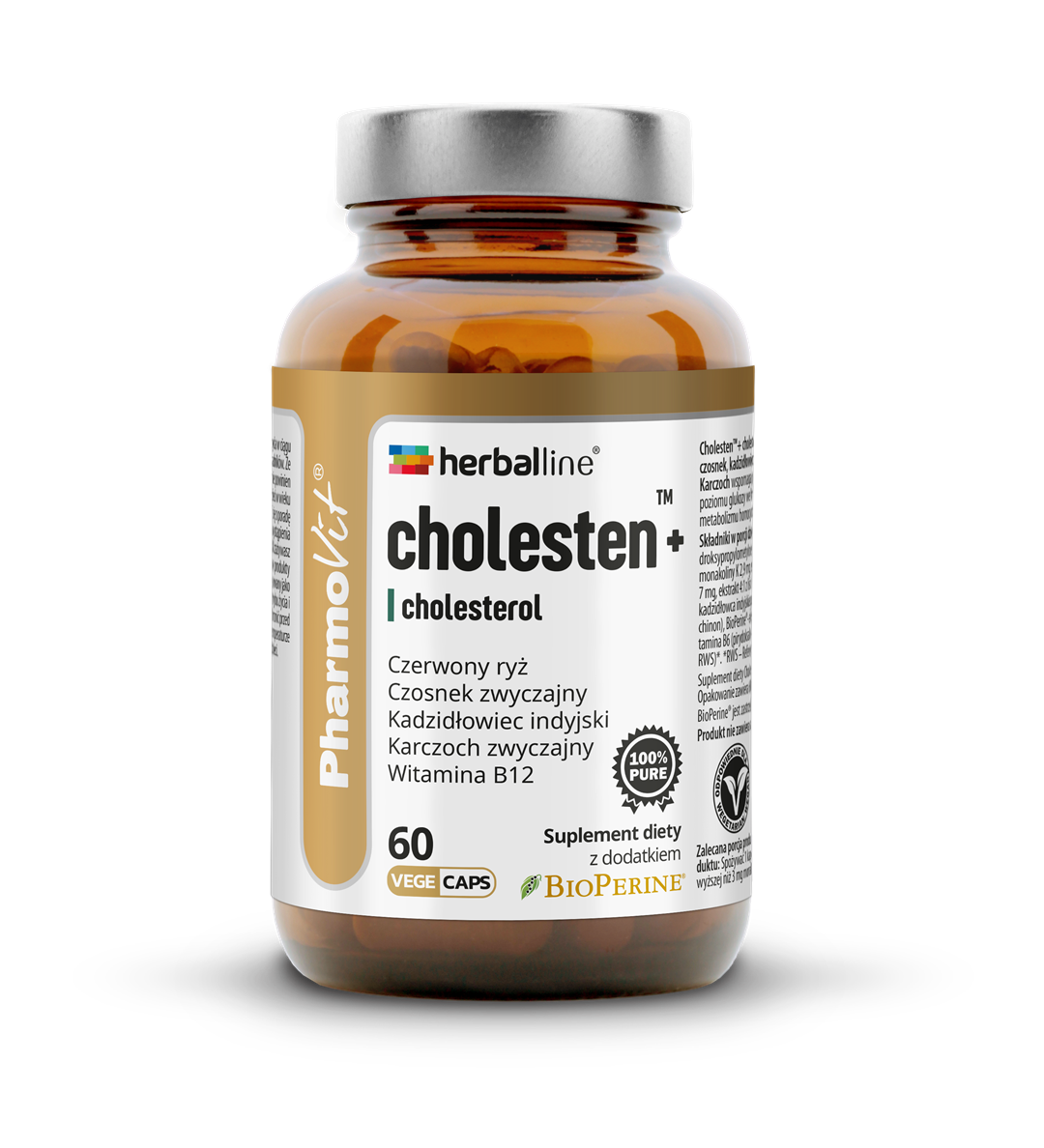 Cholesten™+ cholesterol 60 vege kaps | Herballine Pharmovit