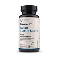 Folian 5-MTHF Methyl 600 µg B-Active Max+ 60 kaps | Classic Pharmovit